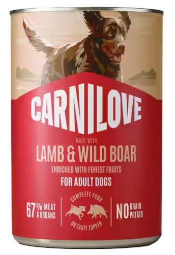Przejdź do produktu Carnilove Dog Lamb & Wild Boar Adult - jagnię i dzik puszka 400g – karma mokra dla psa