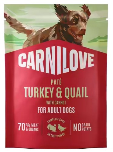 Przejdź do produktu Carnilove Dog Turkey & Quail - indyk i przepiórka saszetka 300g – karma mokra dla psa