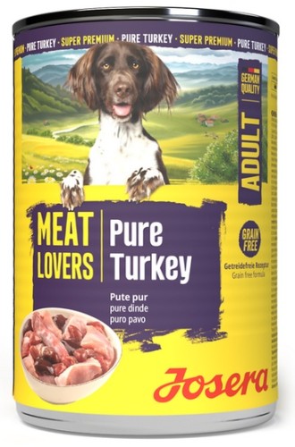 Przejdź do produktu Josera Pies Meat Lovers Pure Indyk puszka 400g – karma mokra dla psa