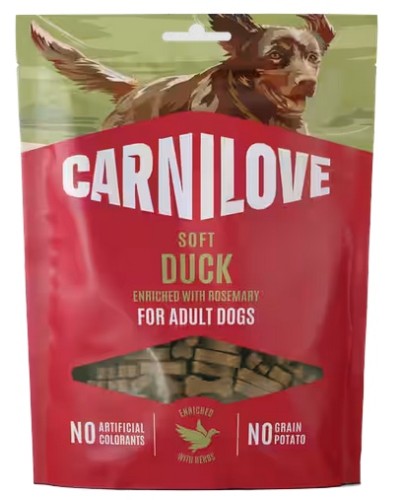 Przejdź do produktu Carnilove Dog Soft Snack Duck 200g – przysmak dla psa