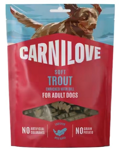 Przejdź do produktu Carnilove Dog Soft Snack Trout 200g – przysmak dla psa