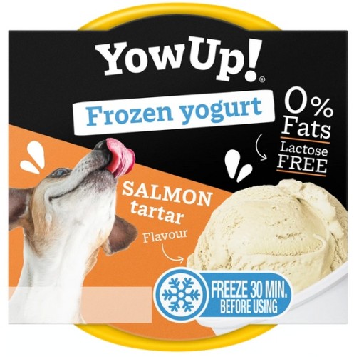 Przejdź do produktu Yow Up! Frozen Yogurt Salmon Tartar - jogurt do mrożenia tatar z łososia 110g – przysmak dla psa