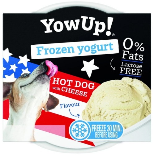 Przejdź do produktu Yow Up! Frozen Yogurt Hot Dog with Cheese - jogurt do mrożenia hot dog z serem 110g – przysmak dla psa