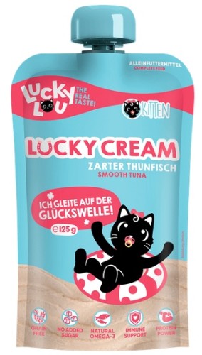 Przejdź do produktu Lucky Lou Lucky Cream Kitten Tuńczyk 150g – karma mokra dla kota