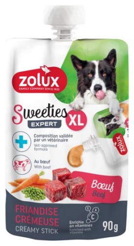 Przejdź do produktu Zolux Sweeties XL Kremowy przysmak dla psa - wołowina 90g – przysmak dla psa