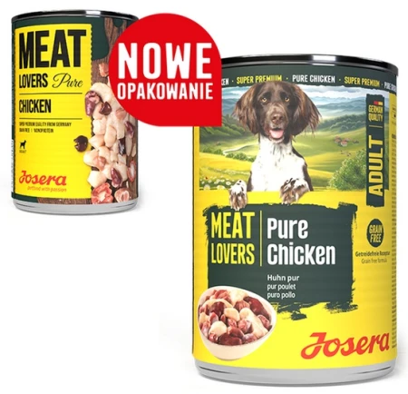 Josera Pies Meat Lovers Pure Kurczak puszka 400g - karma mokra dla psa