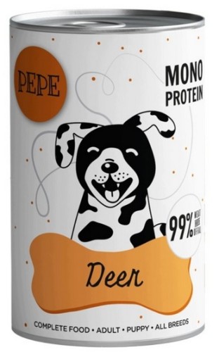 Przejdź do produktu Paka Zwierzaka PEPE Deer (jeleń) puszka 400g – karma mokra dla psa