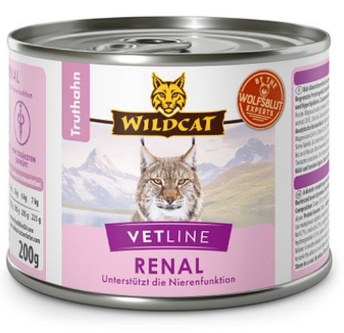 Przejdź do produktu Wildcat VetLine Renal Indyk puszka 200g – karma weterynaryjna dla kota