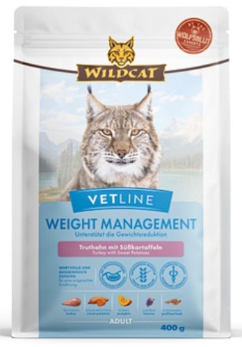 Przejdź do produktu Wildcat VetLine Weight Management Indyk 400g – karma weterynaryjna dla kota