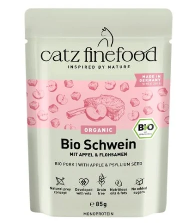 Catz Finefood Bio N.509 Wieprzowina saszetka 85g - monobiałkowa, ekologiczna karma mokra dla kota 2