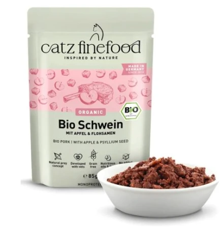 Catz Finefood Bio N.509 Wieprzowina saszetka 85g - monobiałkowa, ekologiczna karma mokra dla kota 3