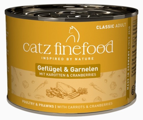 Przejdź do produktu Catz Finefood Classic Drób i Krewetki (N.17) puszka 200g - karma mokra dla kota