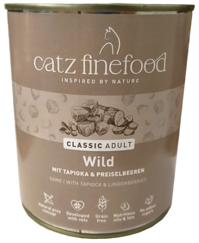 Przejdź do produktu Catz Finefood Classic Dziczyzna (N.09) puszka 800g - monobiałkowa karma mokra dla kota