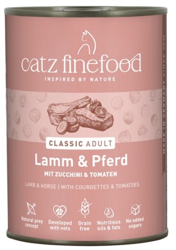 Przejdź do produktu Catz Finefood Classic Jagnięcina i Konina (N.19) puszka 400g - karma mokra dla kota