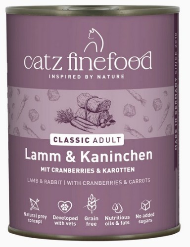 Przejdź do produktu Catz Finefood Classic Jagnięcina i Królik (N.11) puszka 800g - karma mokra dla kota