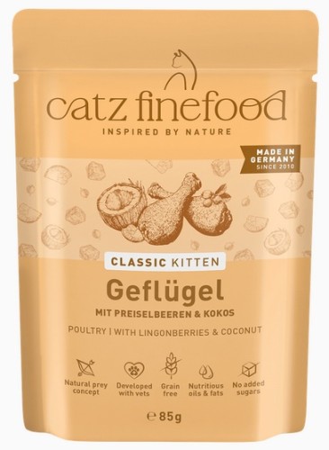 Przejdź do produktu Catz Finefood Classic Kitten Drób (N.03) saszetka 85g - karma mokra dla kota