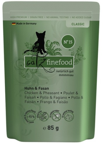 Przejdź do produktu Catz Finefood Classic N.15 Kurczak i Bażant saszetka 85g - karma mokra dla kota