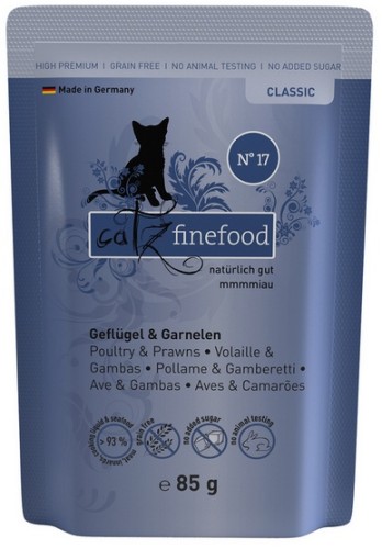 Przejdź do produktu Catz Finefood Classic N.17 Drób i Krewetki saszetka 85g - karma mokra dla kota