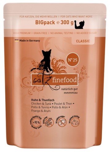 Przejdź do produktu Catz Finefood Classic N.25 Kurczak i Tuńczyk saszetka 300g - karma mokra dla kota