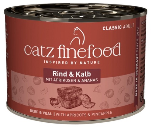 Przejdź do produktu Catz Finefood Classic Wołowina i cielęcina (N.07) puszka 200g - karma mokra dla kota