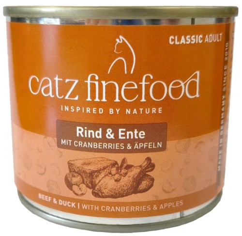 Przejdź do produktu Catz Finefood Classic Wołowina i Kaczka (N.23) puszka 200g - karma mokra dla kota