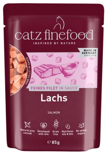 Przejdź do produktu Catz Finefood Feines Filet In Sauce Łosoś saszetka 85g - karma mokra dla kota