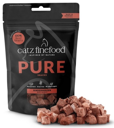 Przejdź do produktu Catz Finefood Pure (Purrrrly N.105) Serca wołowe 35g – monobiałkowy przysmak dla kota