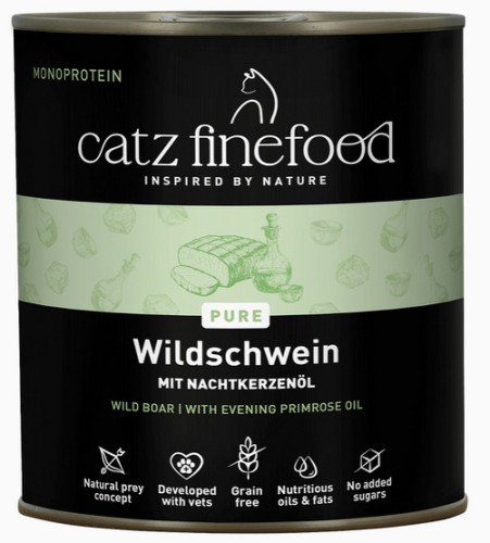 Przejdź do produktu Catz Finefood Pure Dzik (Purrrr N.109) puszka 800g - karma mokra dla kota