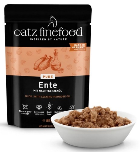 Przejdź do produktu Catz Finefood Pure Kaczka (Purrrr N.115) saszetka 85g - monobiałkowa karma mokra dla kota