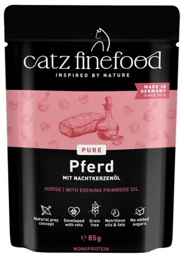 Przejdź do produktu Catz Finefood Pure Konina (Purrrr N.123) saszetka 85g - monobiałkowa karma mokra dla kota